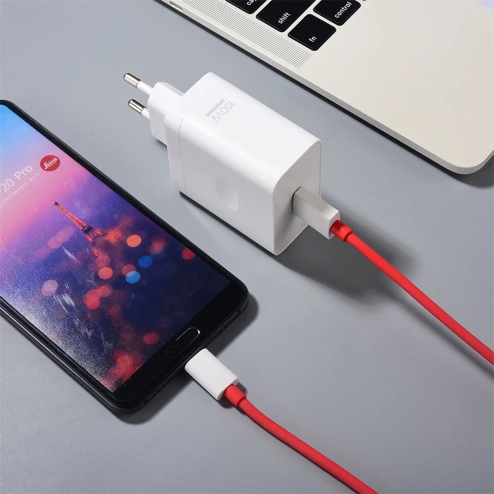 Caricatore SuperVOOC originale da 100 W Ricarica rapida Adattatore di alimentazione UE Cavo USB C per One Plus 1+ 15 13R Ace6 Ace5 Pro 3V Nord Ce 4Lite