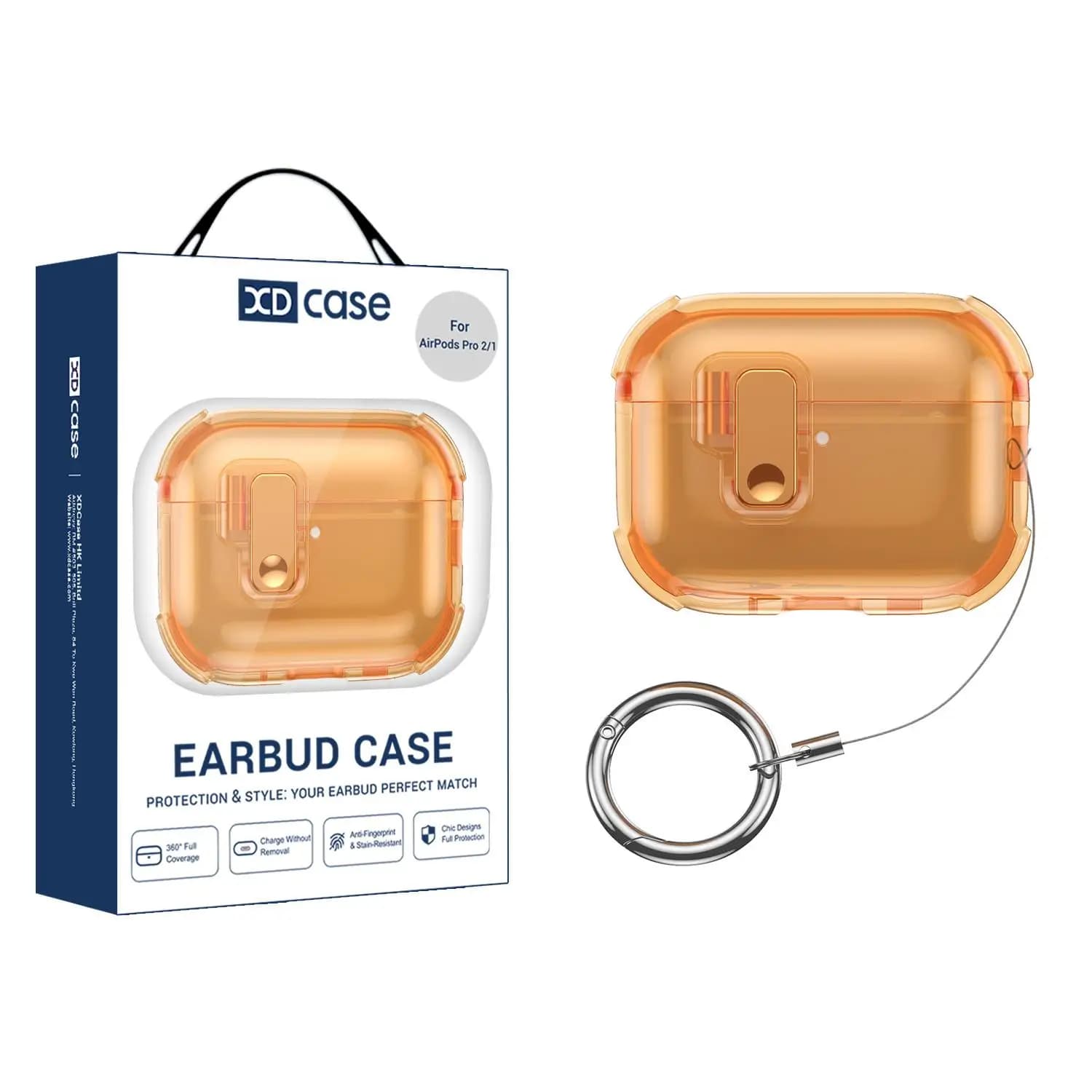 XDcase Transparent Silicone Auto pop-up headset for AirPods Pro 2/1 /Pro 3/4 wireless earphone protection