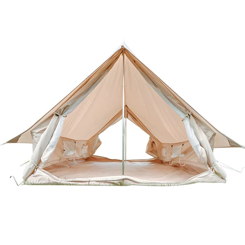 Outdoor Camping Tent Cottage Canvas Sleep Glamping Curtains Luxury double layer tent for 4 seasons for camping
