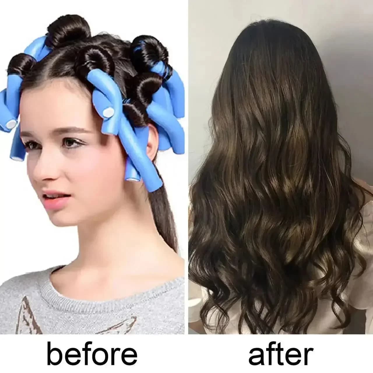 10 pcs Heat-Free Haircut Bigodino Curling Hair Rollers Curling Rod Roller Sticks Perm Rod Wave Formers Tools For Hair Styling