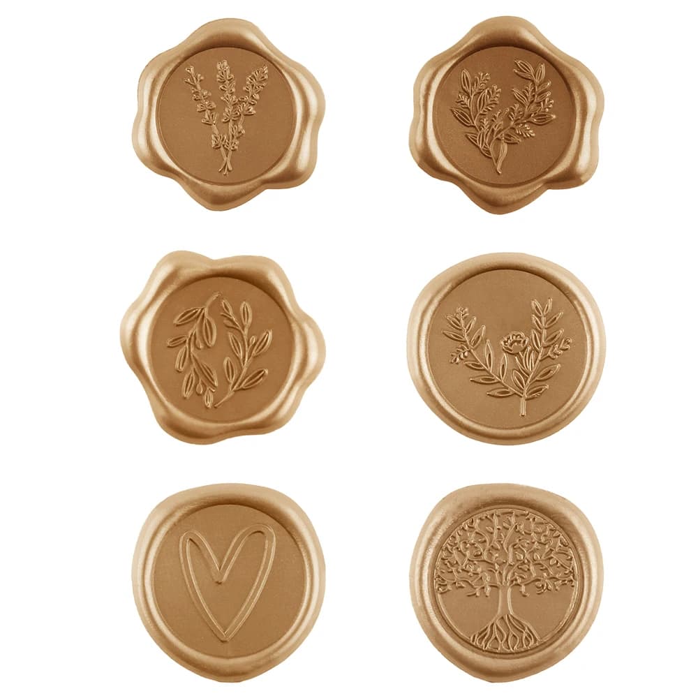 30 pcs Ramo of Olive Love Tree Style Seal Stickers Self-adhesives Invitation to Wedding Envelope Seal Gold Stickers For Decoration