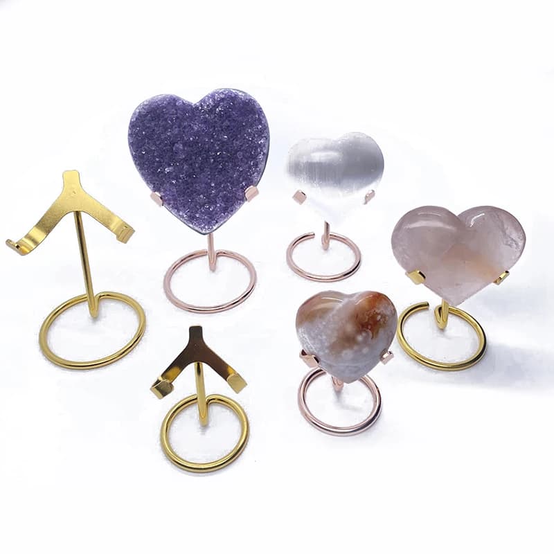 🎊 Metal Mineral Display Stand For Crystal Ball Base Stone Shelf Love Crystal Ball Display Stand Decorative Ornaments Crafts