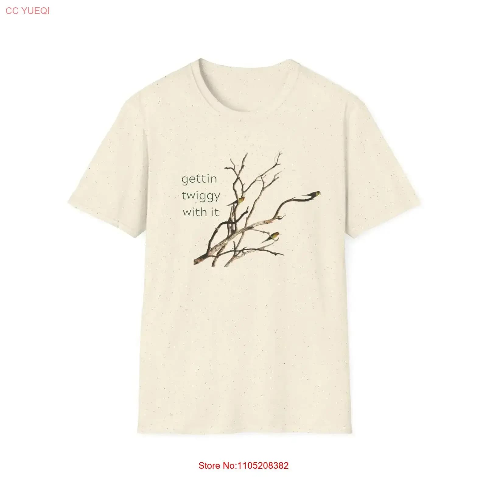 divertente tee gettin twiggy with it camicia regalo per uccelli iosuominiT T bird tree anni '90 cultura pop vintage Moda lavata