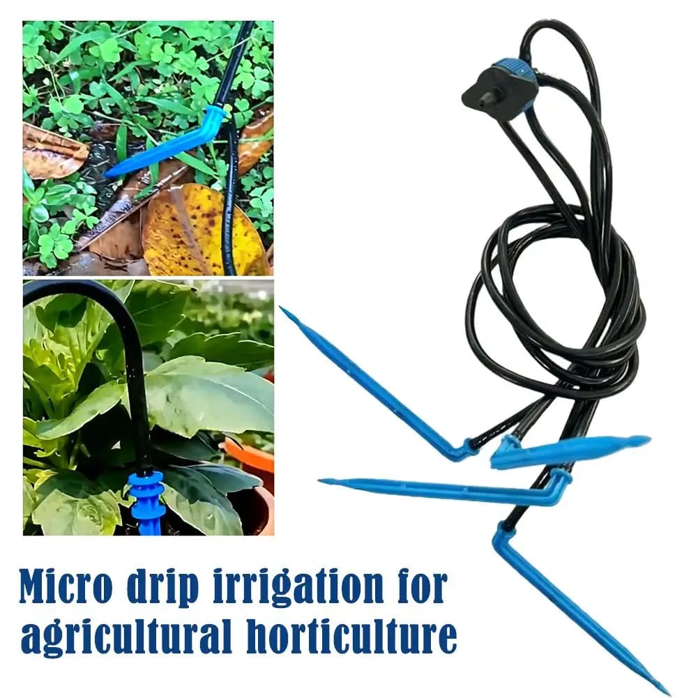 Adjustable 4-Way Arrow Dripper Irrigation Kit Micro Drip Watering System for Garden Potted Plants & Greenhouse Fruit Trees