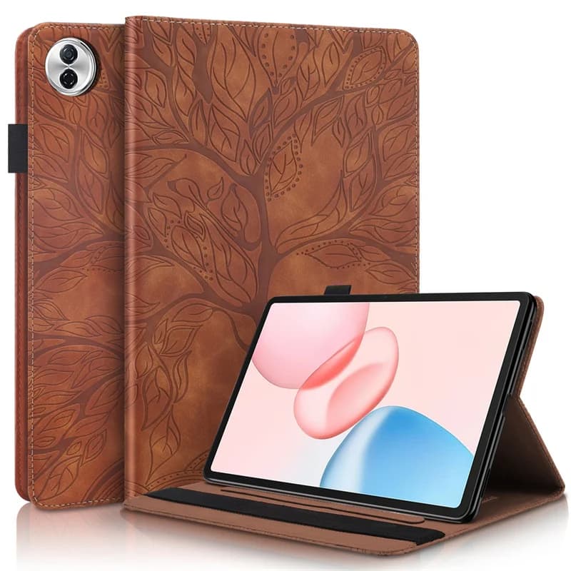Custodia tablet per Honor Pad 10 12.1 pollici 2025 Tree in rilievo Flip Portafoglio Stand Cover per Coque Honor Pad 10 HEY3-W00 W10 Custodia Funda