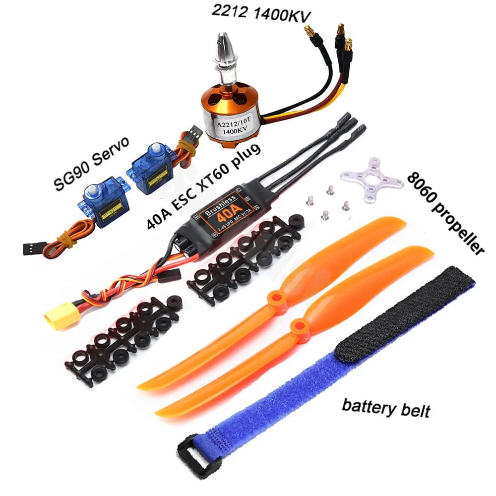 Motore Brushless caldo A2212 2212 1000KV/1400KV/2200KV 40A ESC 6035/8060/1060 elica SG90 9G Servo per elicottero ad ala fissa RC