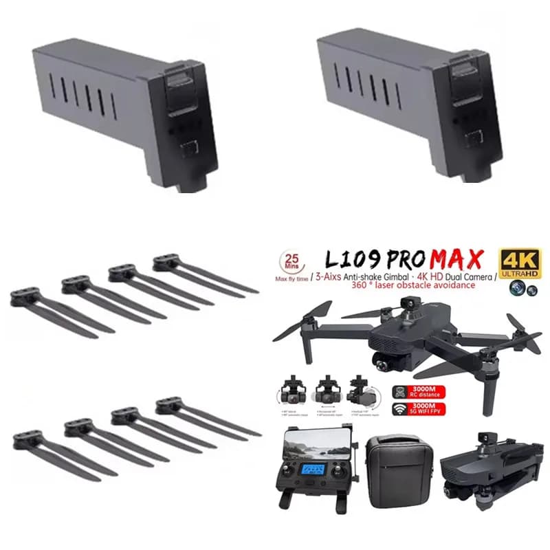 Batteria per Drone L109 PRO MAX, GPS con Evitamento Ostacoli, Ricambi per Quadricottero RC, Batteria 7.6V 3400mAh/Elica/US