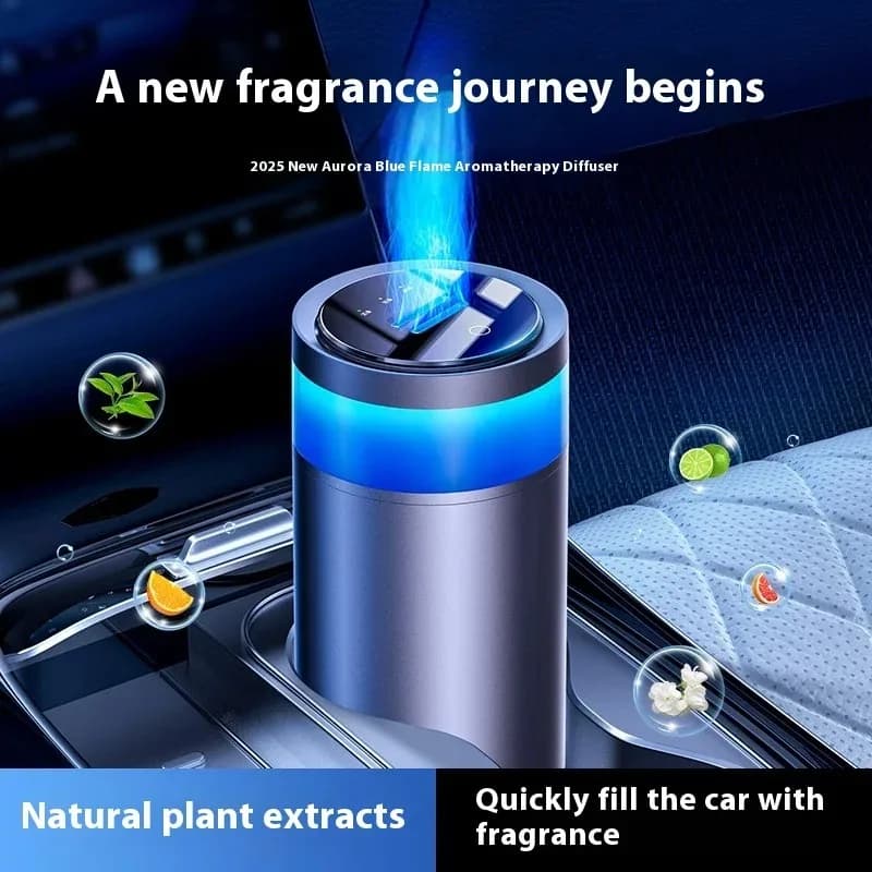 Aurora Blue Flame New Deodorant for Car Intelligent High-end Automobile Perfume Machine Odor Eliminator Decorative Ornaments for Car