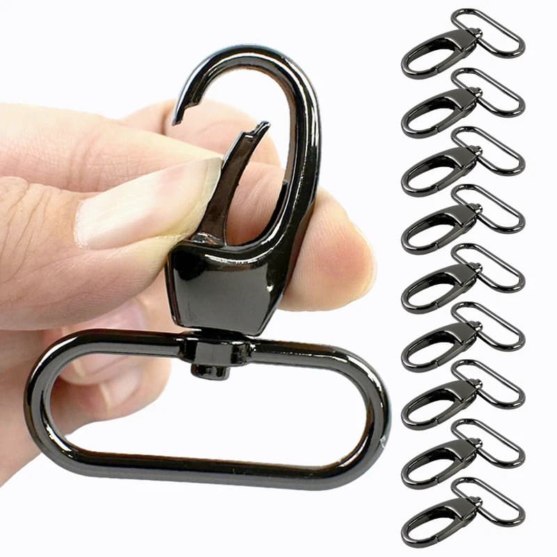 20 Pz Meetee 20-38mm Gancio per tracolla per borsa Fibbie in metallo Girevole Chiusura a moschettone Collare per cani Tessitura Clip Collegare Anello Accessori fai da te