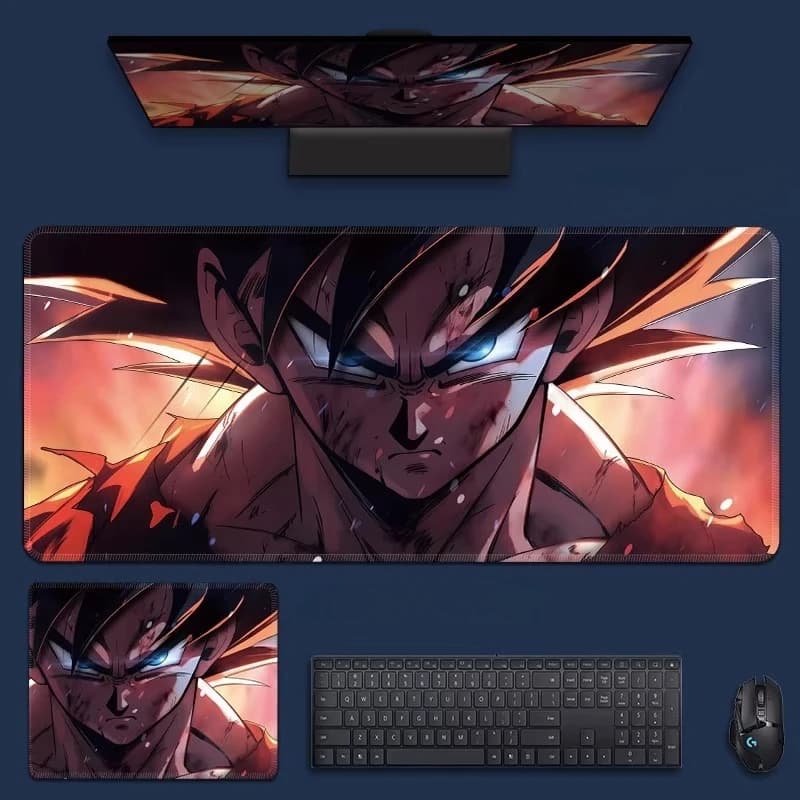 Animation Non-slip Pad Game E-sports Special Table Mat Oversized Dragon Ball Computer Keyboard Pad Son Goku Leather Mouse Pad