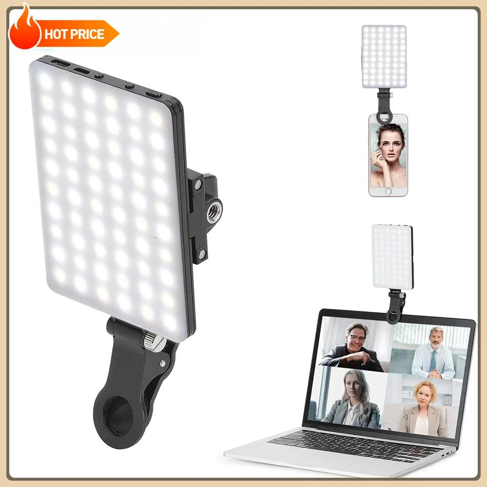 Luce di riempimento per telefono cellulare Lampada a LED Kit fotografico USB PD Lampada di riempimento di ricarica a doppia porta per videoconferenze selfie trasmesse in diretta