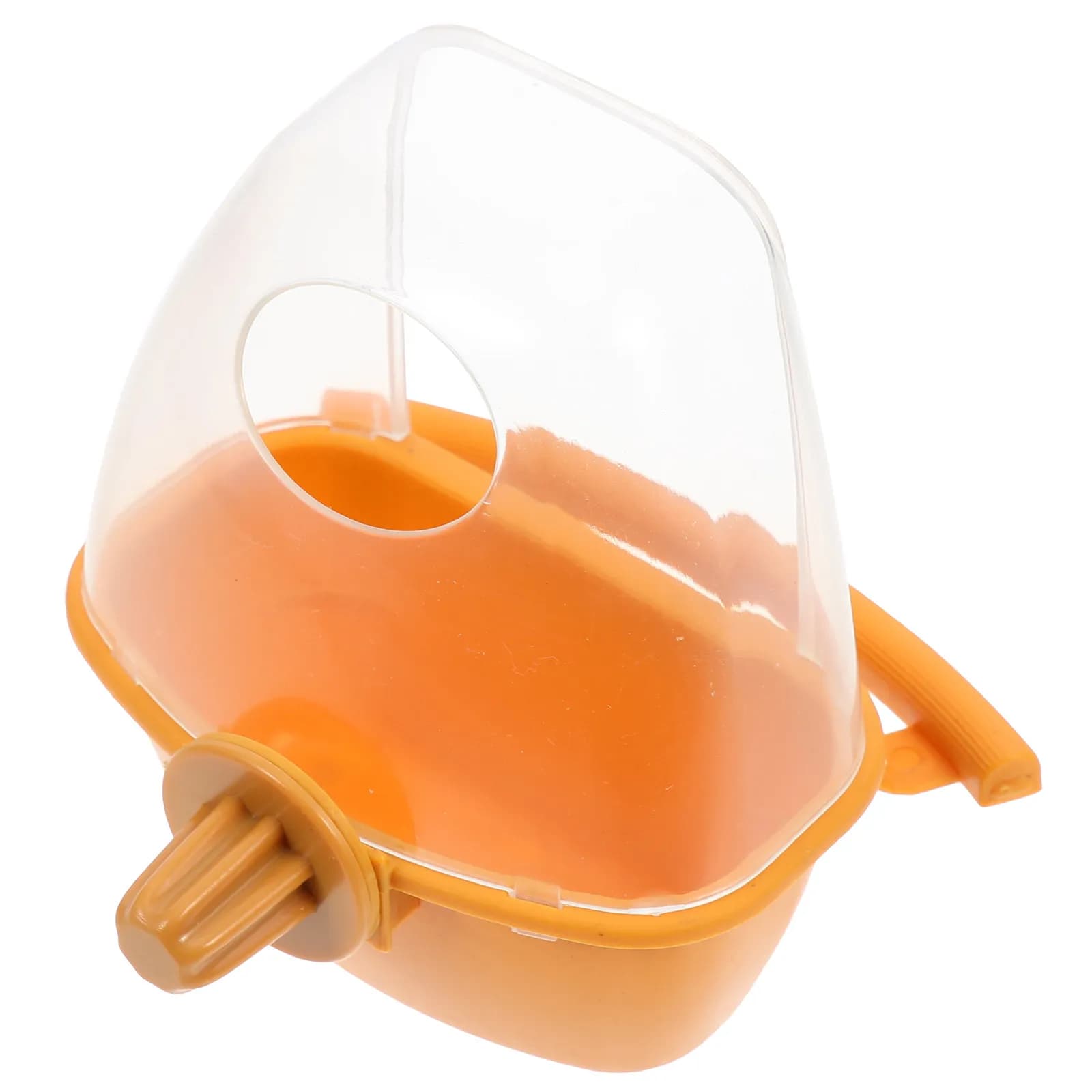 Splash-Proof Bird Food Container Clear Plastic Feeder Hanging Birdcage Feeder Parrot Pigeon Feeding Box Bird Food Container