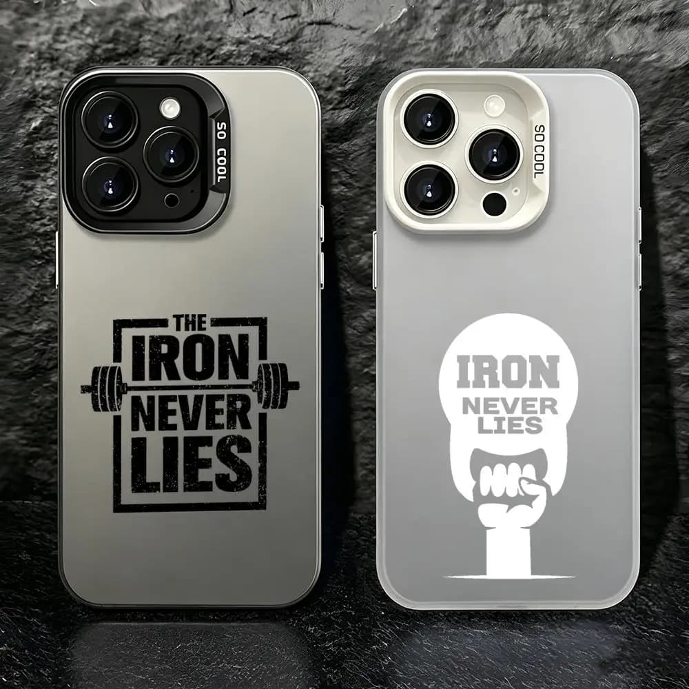 T-THE IRON NEVER LIES Cover per Telefono, Custodie Premium per iPhone 16/15/14/13/12/17 Pro Max Plus, Resistenti all'Ingiallimento
