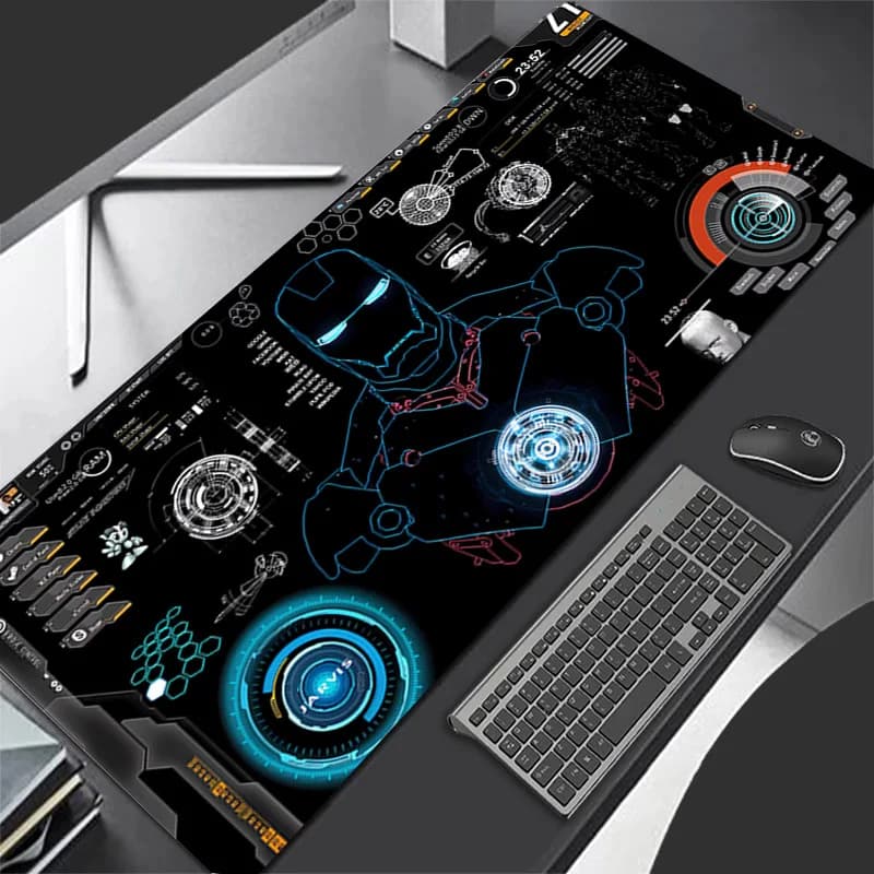 Anime I-iron Man Tappetino per mouse per computer Tappetini per mouse per giocatori Tappetino per mouse da gioco di grandi dimensioni XXL Scrivania morbida Mause Pad Tastiera Tappeto per mouse da ufficio