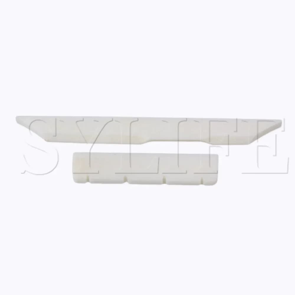 1 set di selle up-saddle e sub-saddle con intaglio in osso per chitarra ukulele