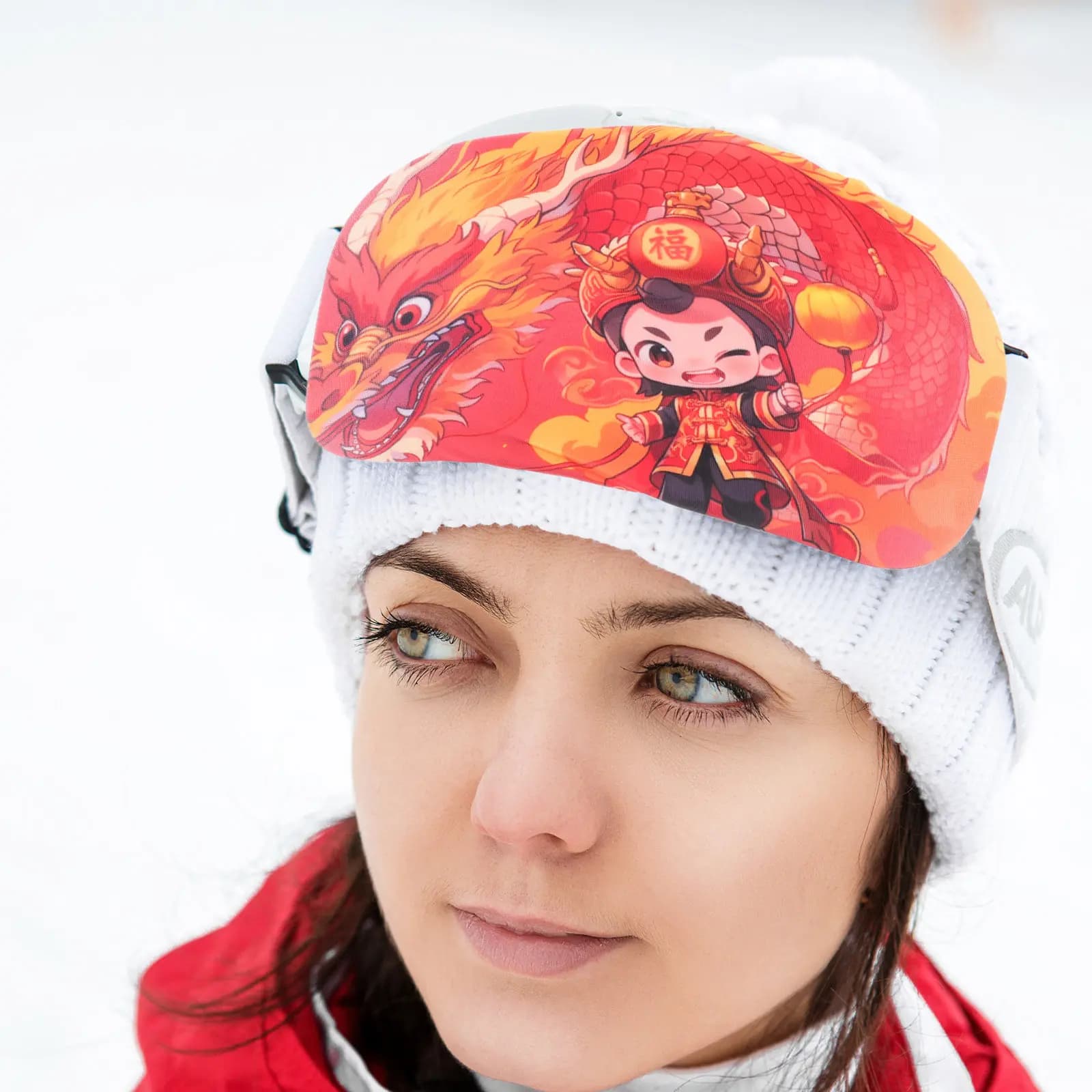 Copertura Elastica per Occhiali da Sci, Protezione per Lenti, Antiscivolo, Lavabile, Portatile, per Snowboard e Sci