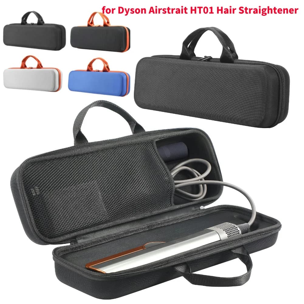 Custodia da Viaggio Rigida per Piastra per Capelli Dyson Airstrait/Corrale, Impermeabile, Anti-graffio, con Tasca a Rete