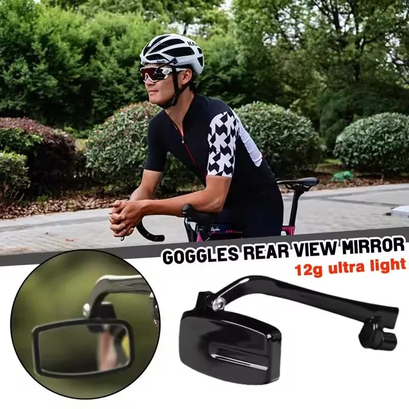Occhiali da equitazione Specchietto retrovisore Mini casco Riflettore Specchi da ciclismo per bicicletta regolabili multi-angolo Accessori per bici