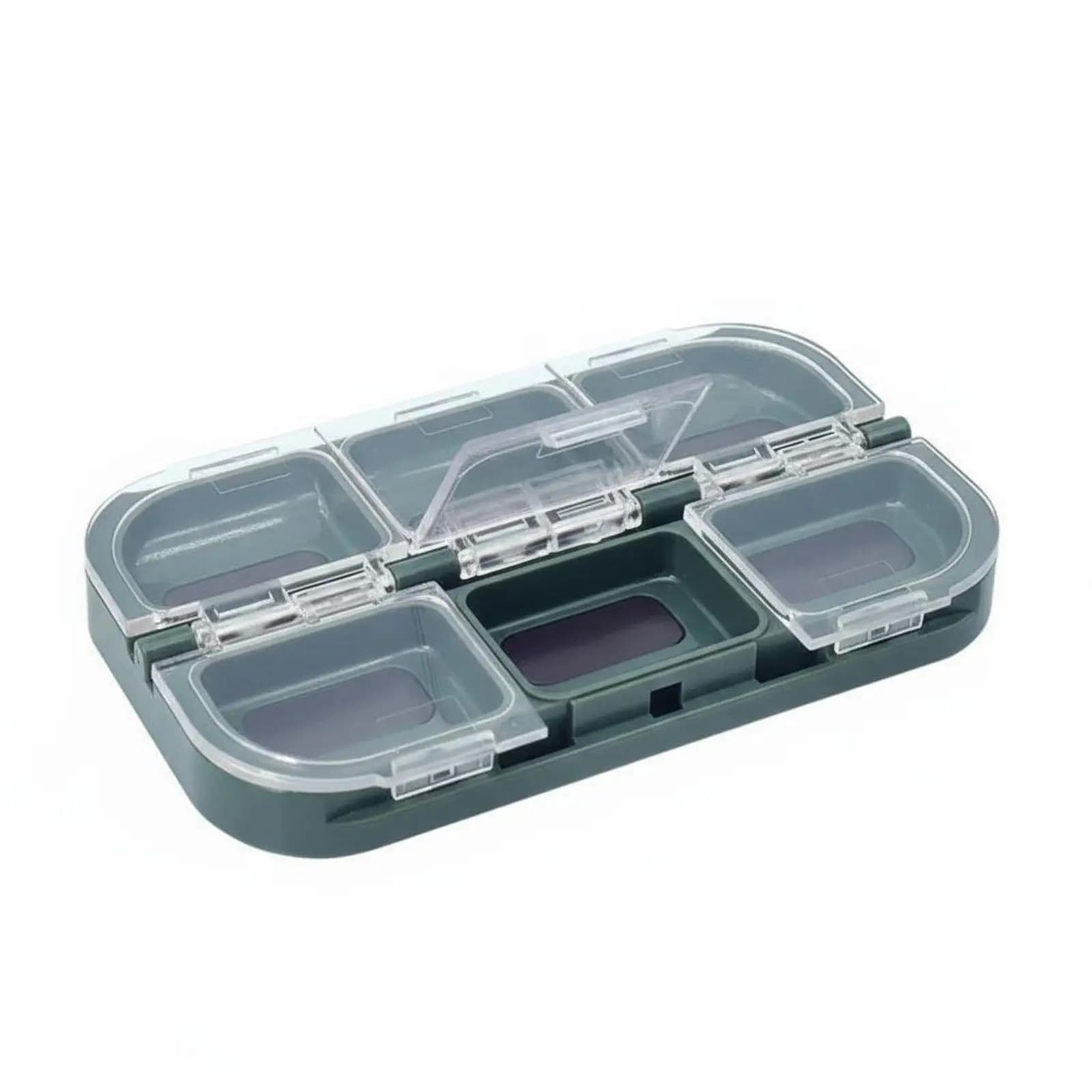 Lightweight Fishing Lure Case Plastic Tackle Organizer Clear Compartment Fly Box for Shore Casting