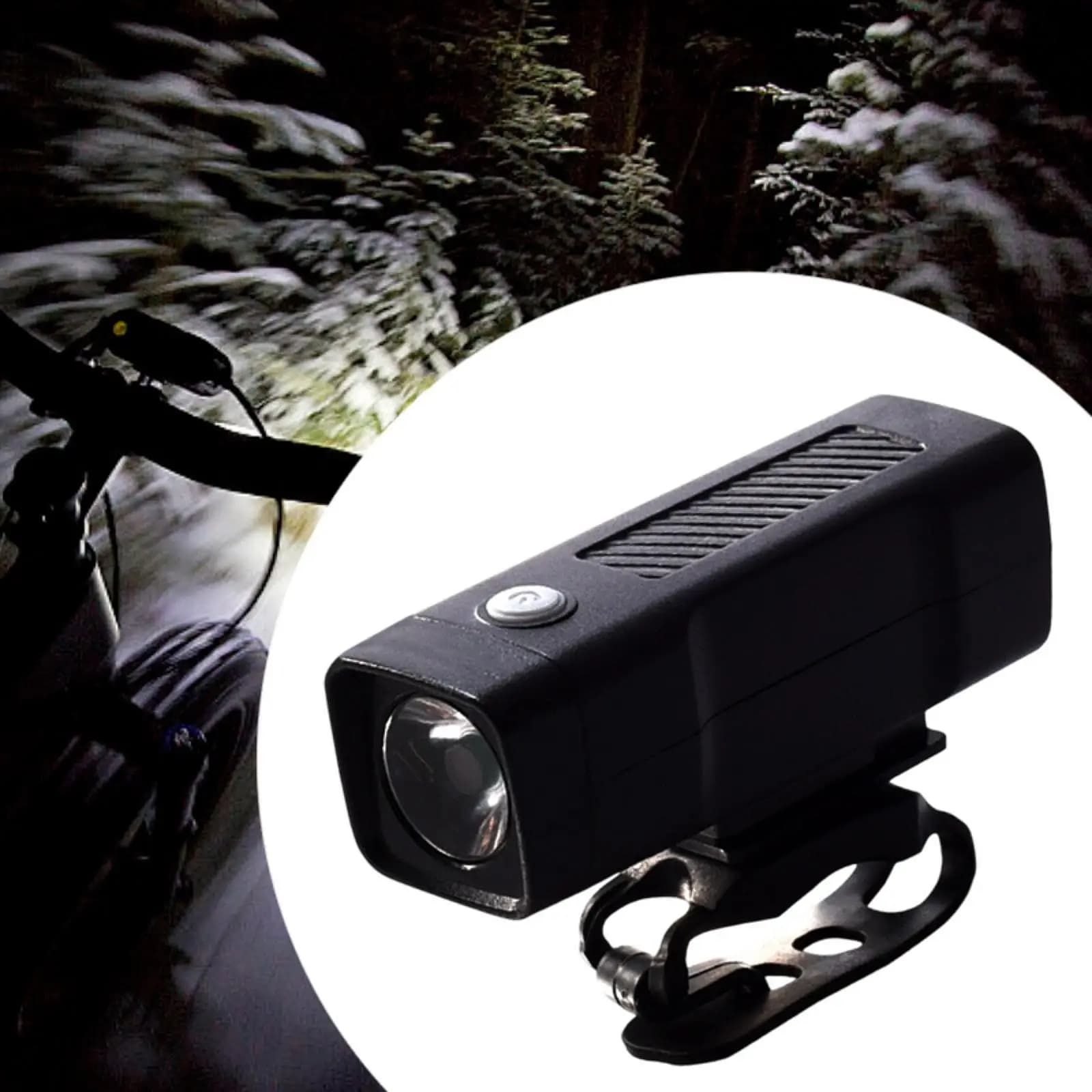Torcia impermeabile leggera portatile per bici per la guida notturna Mountain Road Attrezzatura da ciclismo per bicicletta per bambini Nera