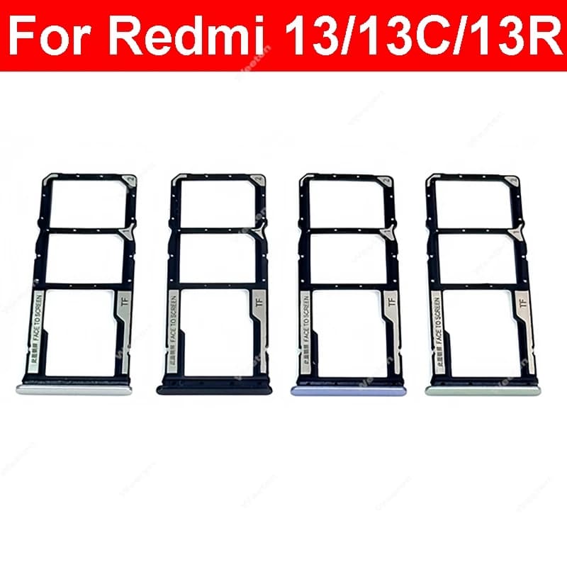 Vassoio della scheda SIM per Xiaomi Redmi 13 13C 5G Slot per scheda SIM Supporto per lettore di schede SIM Cavo a nastro flessibile Riparazione parti di ricambio