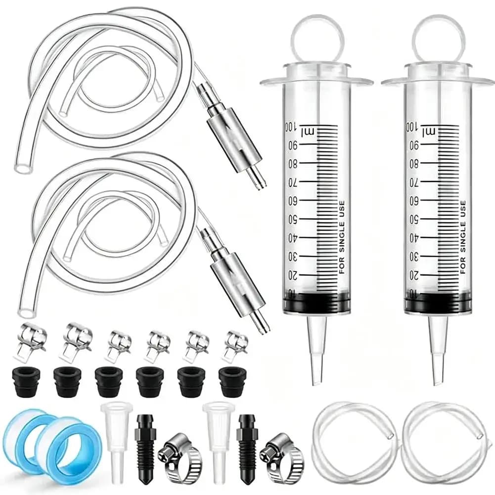 100ML Motorcycle Hydraulic Brake Bleed Kit Syringe With 50cm Hose, Universal Bleeding Tool For Motorbikes & Scooters