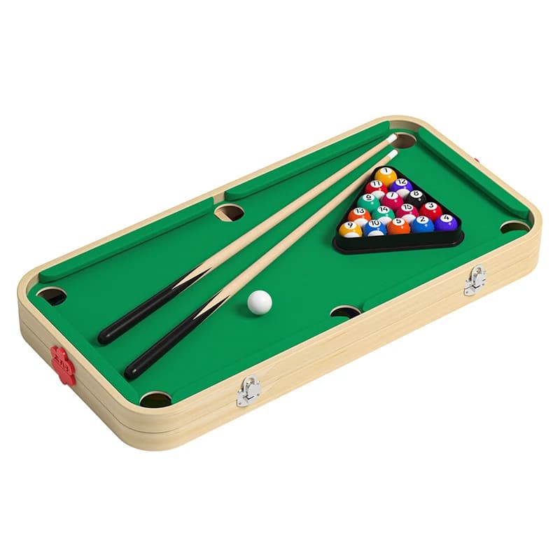 Set da Gioco Multifunzione Compatto: Biliardo, Scacchi e Mini Snooker da Tavolo per Bambini e Ragazzi, Uso Domestico