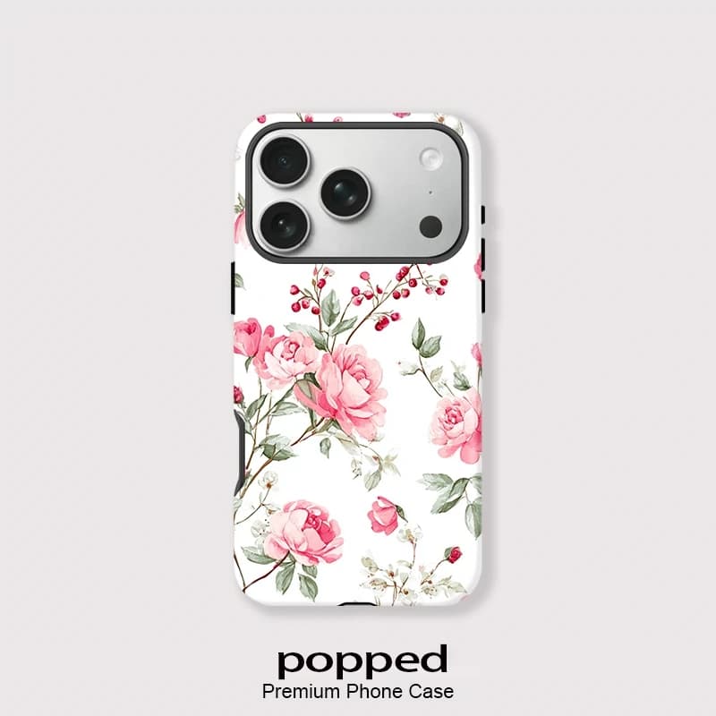 Popped For Magsafe Phone Case For iPhone 17 Air 16 15 14 13 12 11 Pro Max Plus Magnetic Wireless Charging Flower Hoesje