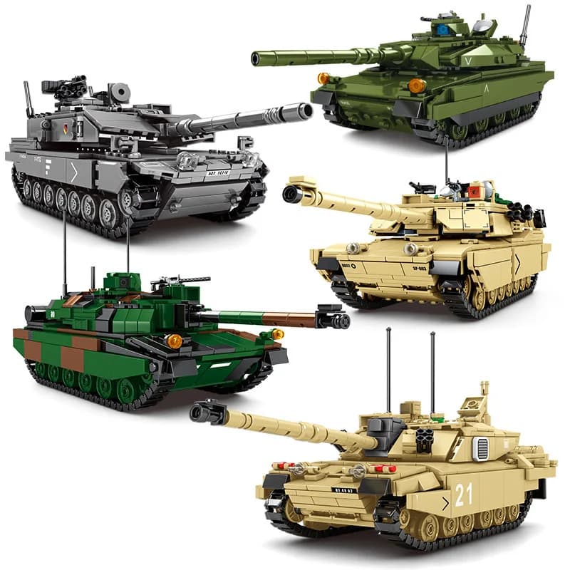 Serie militare serbatoio di battaglia principale building block model challenge leopard 2 a7 + ten tank boy giocattolo per bambini regalo