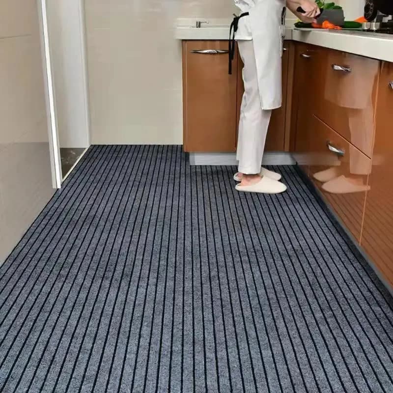Tappeto a Righe per Ingresso Casa, Tappetino Assorbente Antiscivolo per Cucina e Corridoio