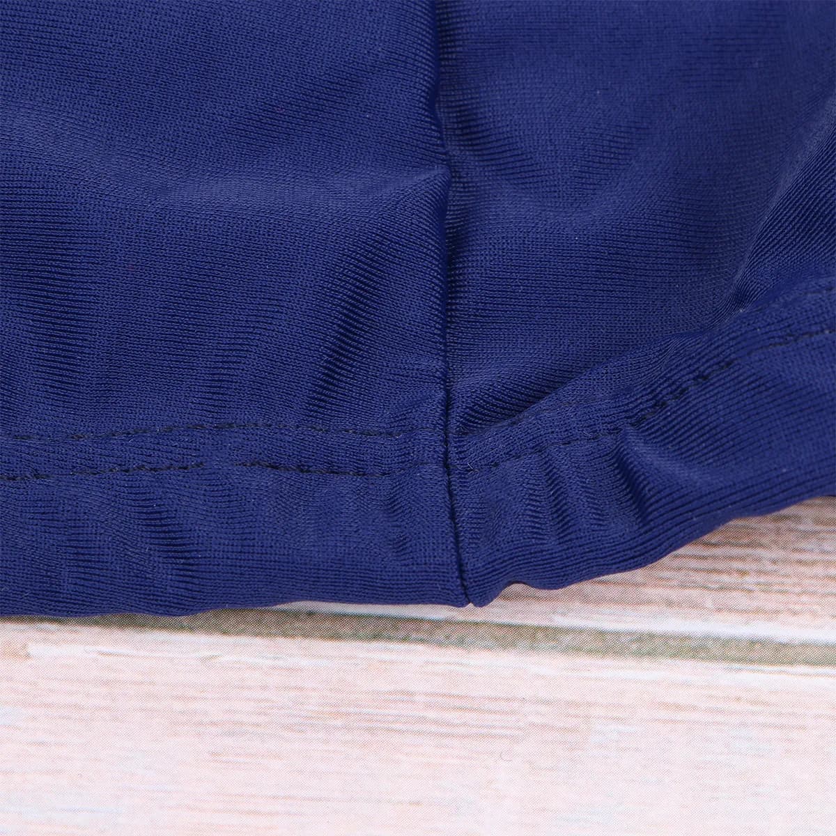 Swimming Cap Pure Color Navy Blue Adult Unisex Polyester Fabric Excellent Elasticity Smooth Texture Comfortable Wear Sun Uv and