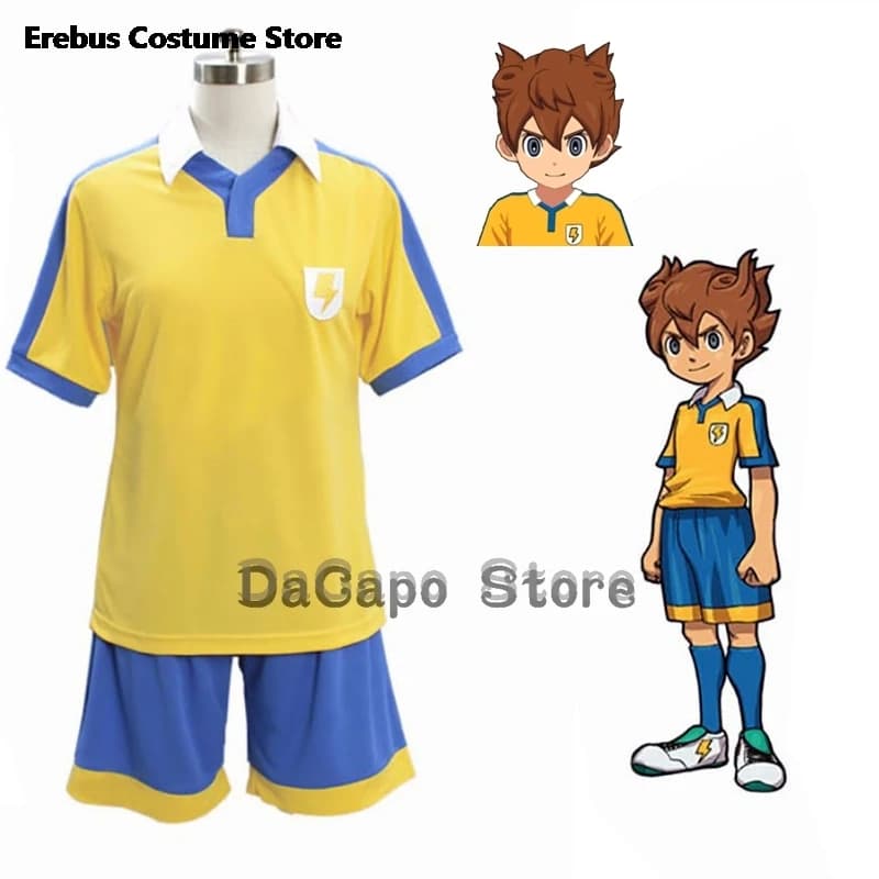 Adulti Halloween ANime Cos Inazuma 11 Undici GO Matsukaze Tenma Cosplay Abbigliamento sportivo Gioco Anime Gioco di ruolo Costume Uniforme Outfit Ha