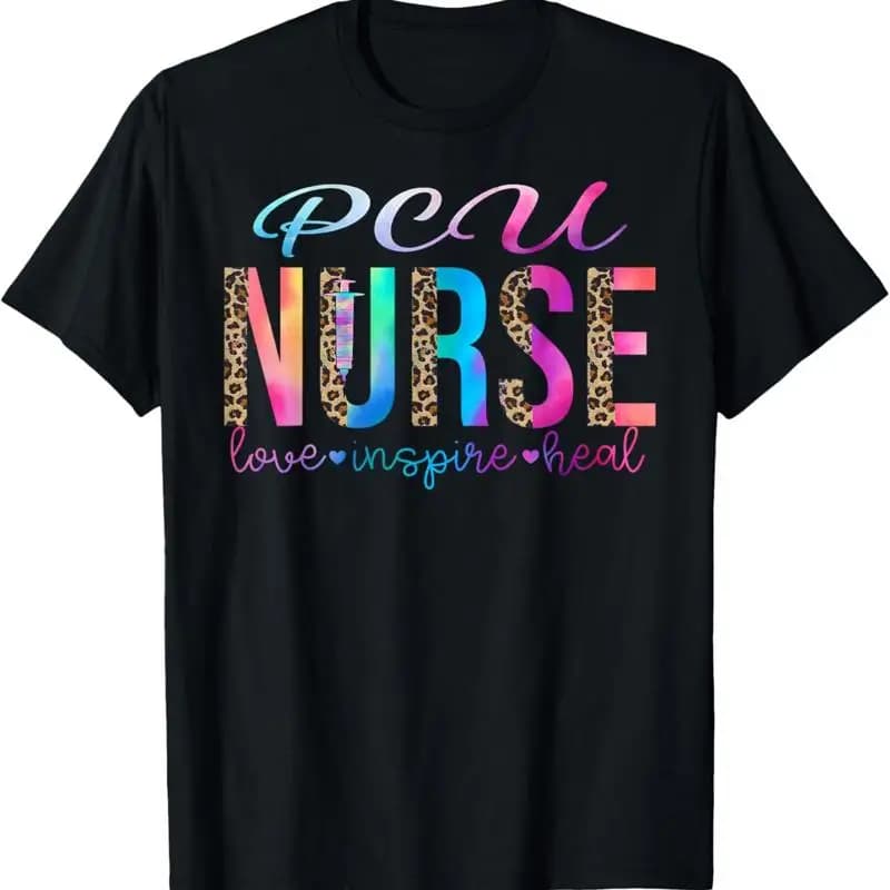 Pcu Nurse Love Inspire Heal Watercolor T Shirt