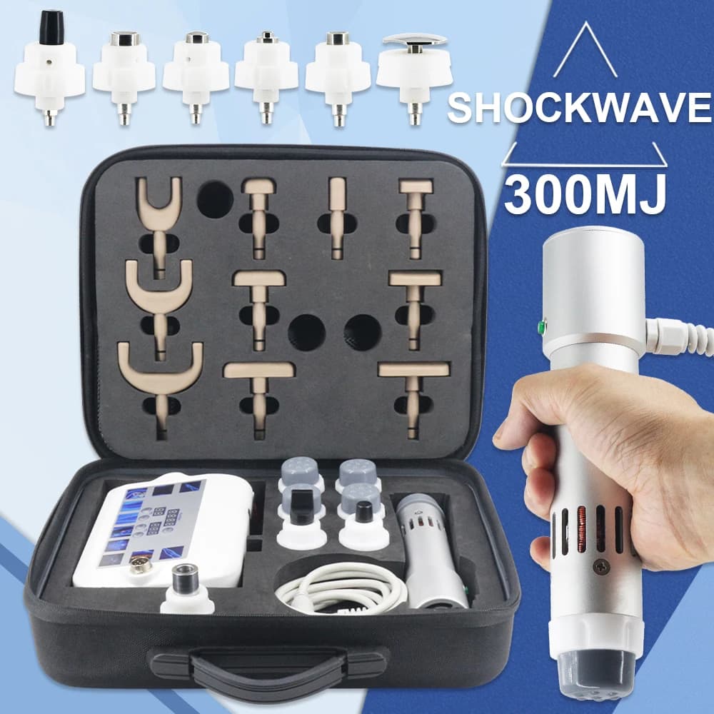 Shockwave Therapy Machine 300MJ For ED Treatment And Chiropractic Correction Gun Relieve Body Pain Relaxation 2 IN 1 Massager