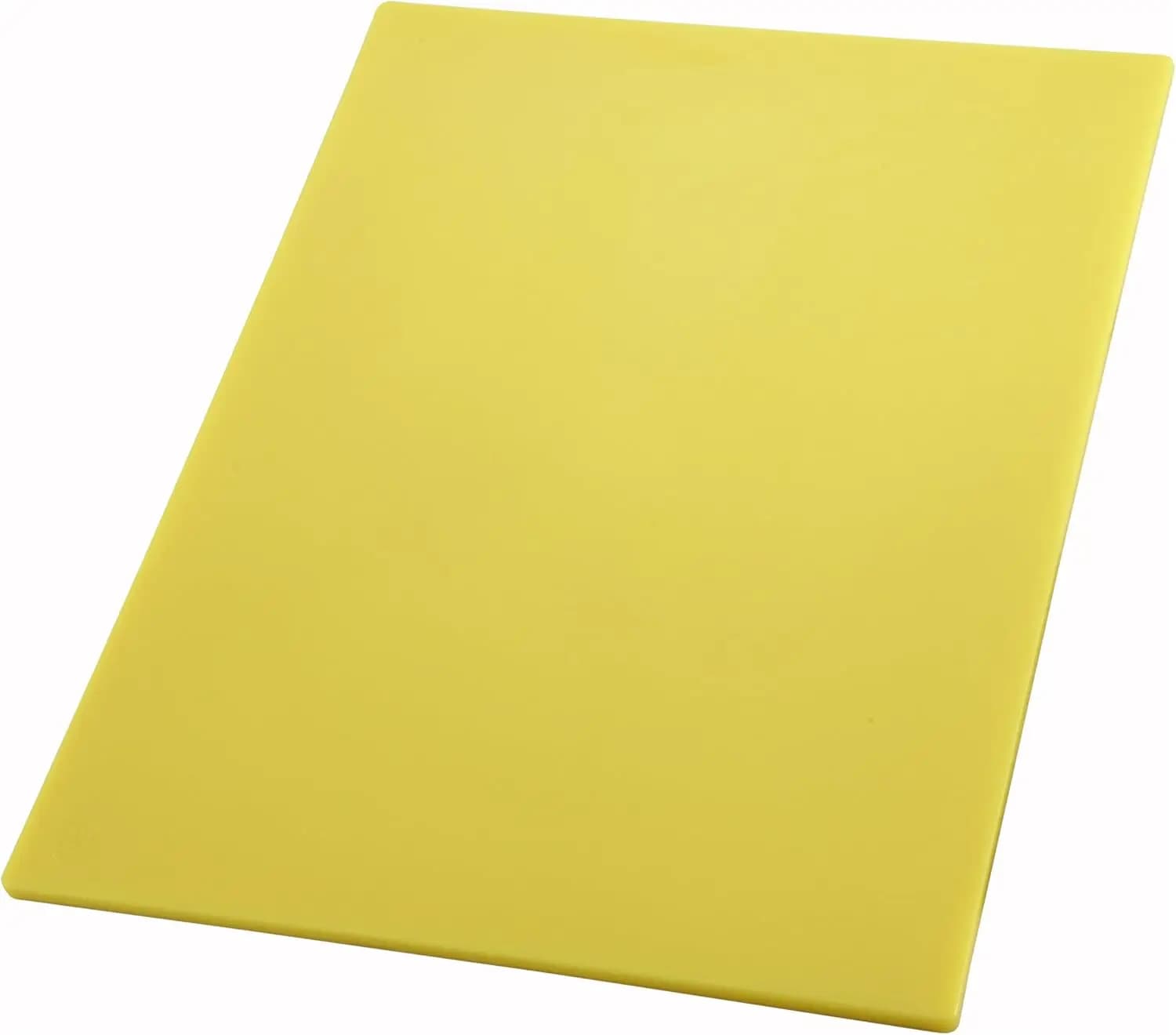 Tagliere in Polietilene 12x18x1/2 Pollici, Giallo, Non Poroso e Lavabile in Lavastoviglie
