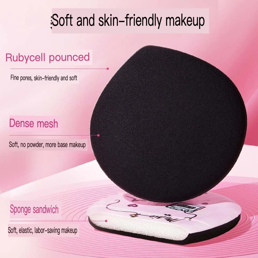 Cuscino Fondotinta Liquido Rock Sweetheart con Spugnetta Super Morbida Portatile per Uso Asciutto e Bagnato - Trucco e Cura della Pelle