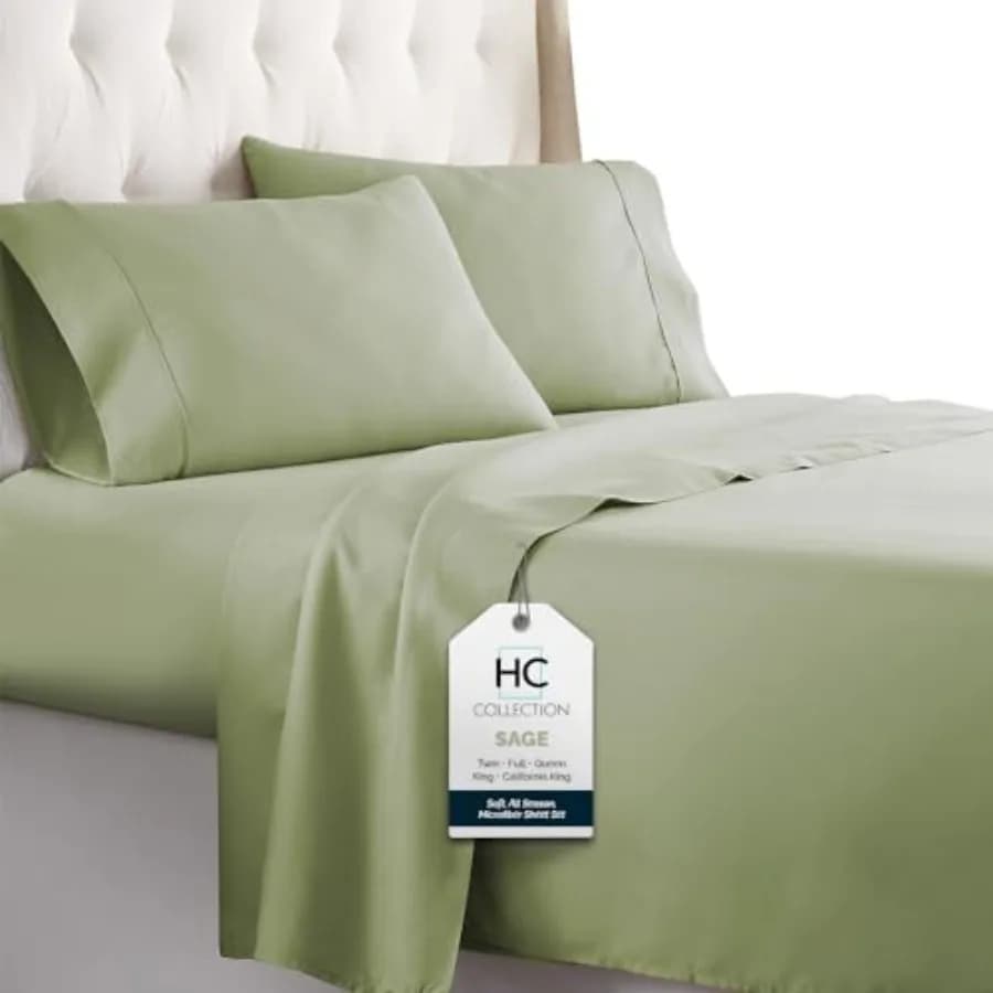 Lenzuola Cal Hotel Luxury Platinum Serie 1800 in Microfibra Spazzolata, Lenzuolo Piatto, Lenzuolo con Angoli Profondi e 2 Federe a Busta