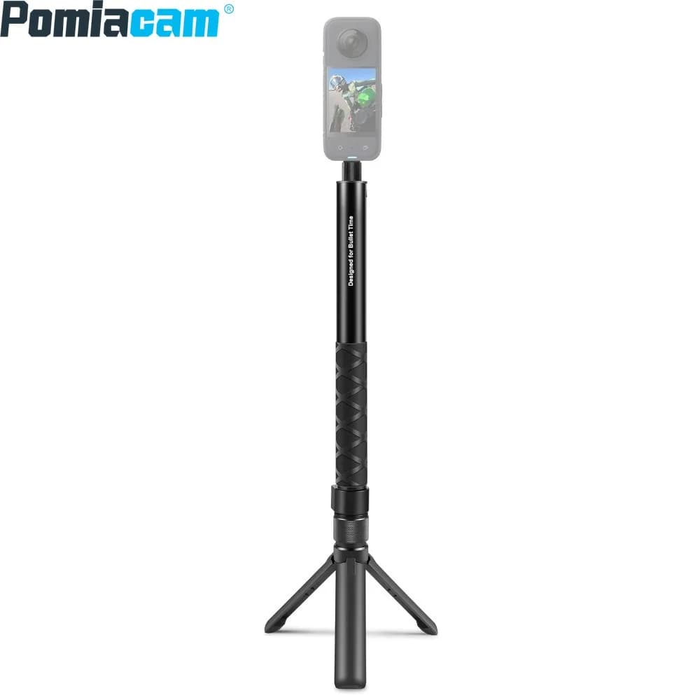 Bastone selfie invisibile in lega di alluminio DH-28Z con 360 ° Maniglia rotante per Insta360 X5/X4/ONE RS EVO, si estende fino a 110 cm in alluminio