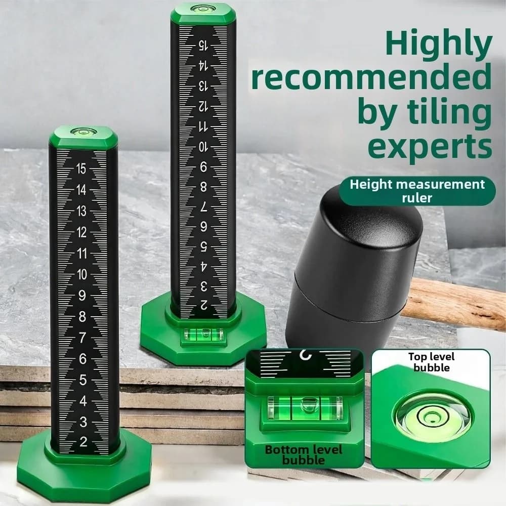Professional Brick Laying Ruler Magnetic Level Wall Tile Laying Ceiling Leveling Ruler Marking Scales Easy Installation