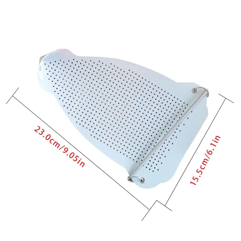 Copertura per asse da stiro in PTFE per tessuti sensibili - Rete protettiva con fori per vapore per lana, cotone, seta - 230x155 mm Bianco