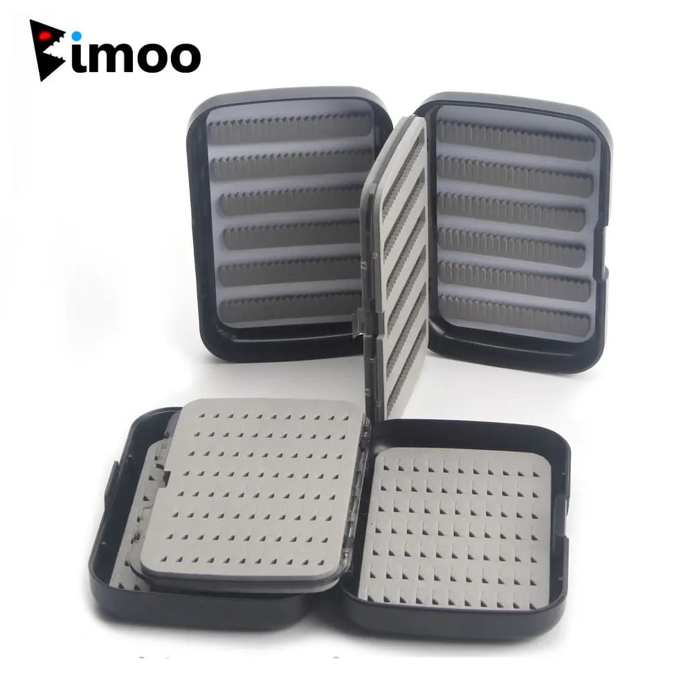 Bimoo 1PC Multifunction Box for Mosques, Nymphs and Mosques Dry/Umid, Trout Fishing Beam Container, Fish and Fishing Equipment