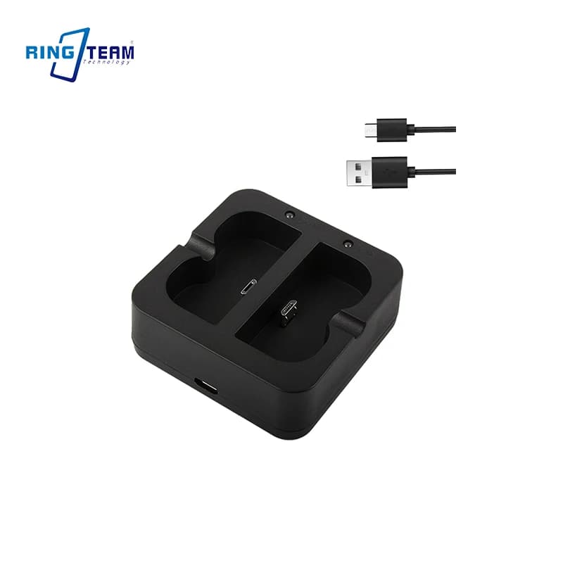 V4 Battery Dual USB Charger for Ring Video DoorBell 2/3/4, Spotlight Cam & Stick UP Camera Batteries