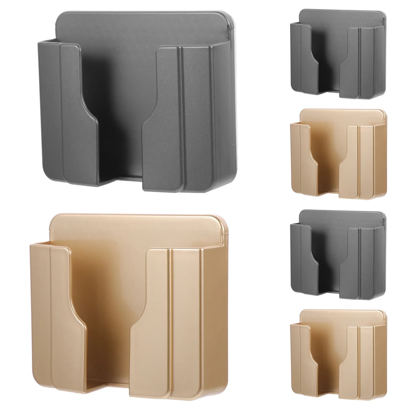 6Pcs Wall Mount Phone Holder Adhesive Self-Standing Rack Charging Stand Storage Organizer for Home Office Kitchen Bathroom