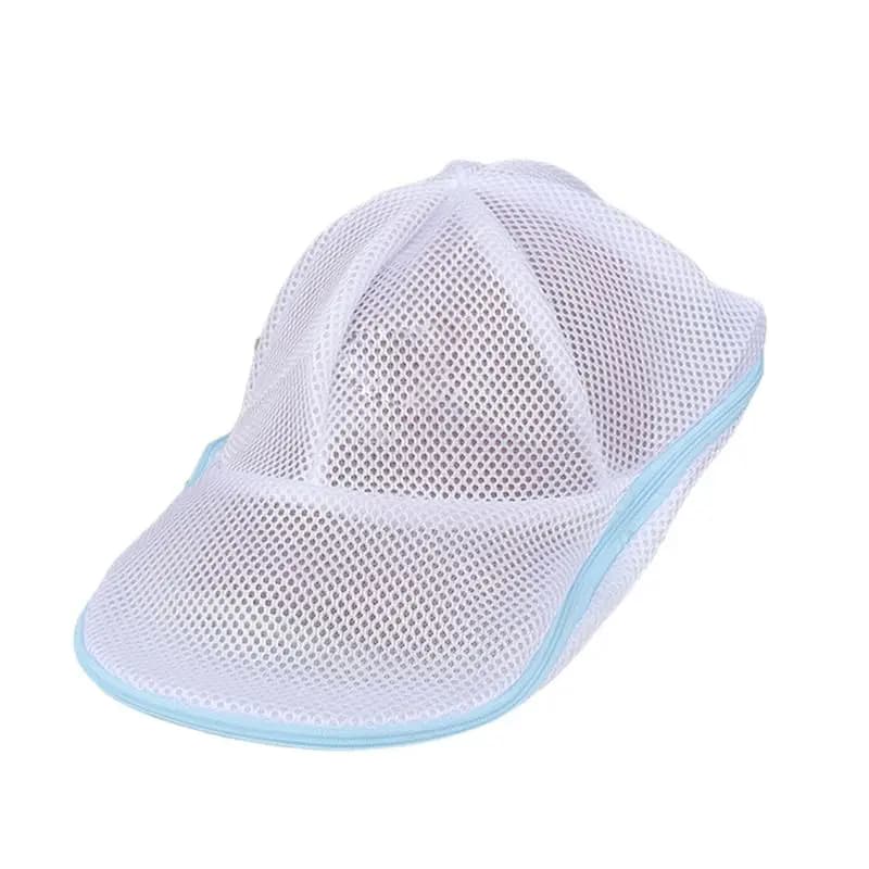 Sacchetto Multifunzione per Lavaggio Cappelli, Protezione per Cappellini da Baseball, Sacchetto per Lavatrice, Nuovo Set da 2 Pezzi, Blu e Bianco