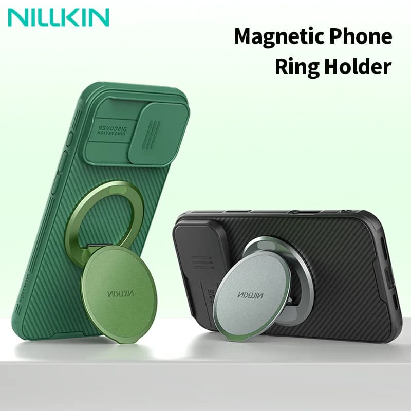 NILLY Magnetic Phone Holder for iPhone 16 Folding Ring Buckle Rear Adhesive Holder Phone Holder for Huawei Xiaomi