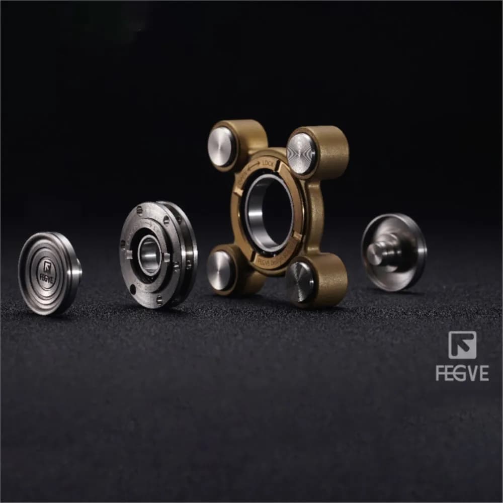 FEGVE EDC Flying Apsaras Air Fidget Spinner Ottone Acciaio inossidabile Gadget per alleviare l'ansia Giocattolo Fidget in metallo Design originale