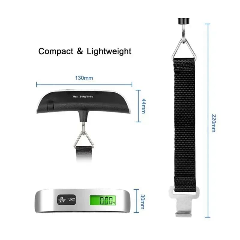1 pz Bilancia Portatile Display LCD Digitale 110lb/50kg Bagagli Elettronici Appesi Valigia Da Viaggio Pesa Bagaglio Borsa Equilibrio Peso