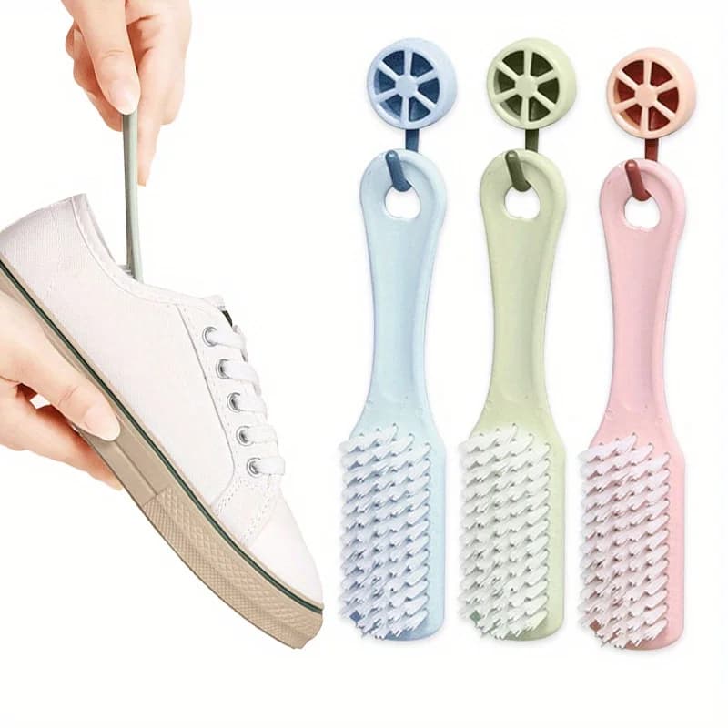 1/2pcs Plastic Shoes Cleaning Brush Soft-Bristled Liquid Washing Shoes Brush Decontamination Laundry Brush Clothing Clean Tool