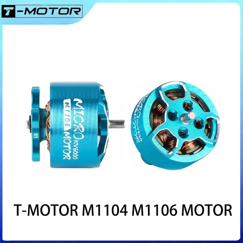 T-Motor M1104 KV7500 M1106 KV6000 Micro motore brushless leggero piccolo con albero da 1,5 mm per micro droni FPV 90 mm 110 mm