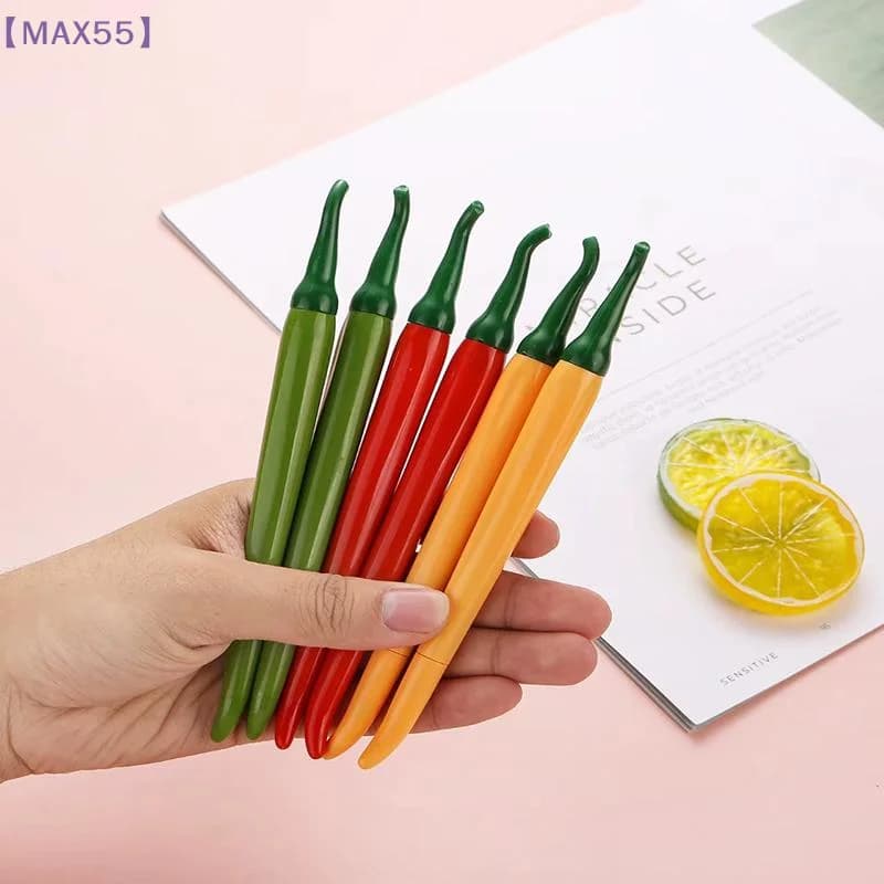 【MAX-55】5Pcs Cute Simulation Cayenne Series Gel Pens Office School Stationery Writing Pen For Kids Creative Signing Pens